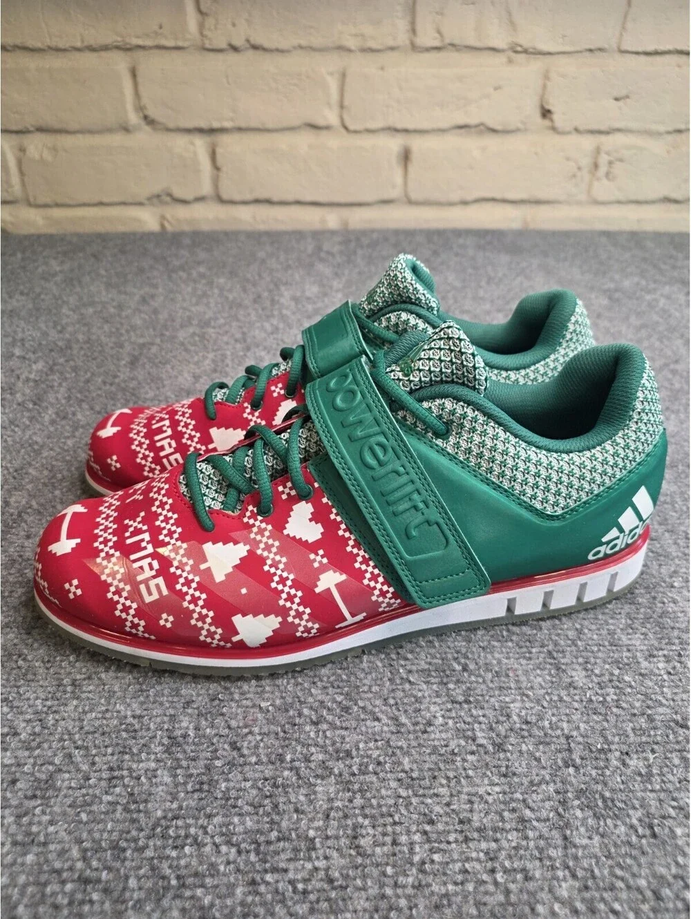 Adidas Powerlift 3.1 Christmas Sweater Shoes CG6455 Sz 13